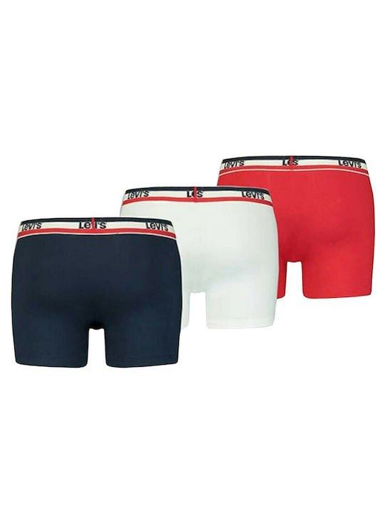 Levi's Men's Boxers 3Pack Navy Blue / White / Red