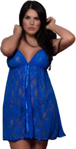 Perfect4u Σετ Sexy Babydoll Babydoll & String Blue