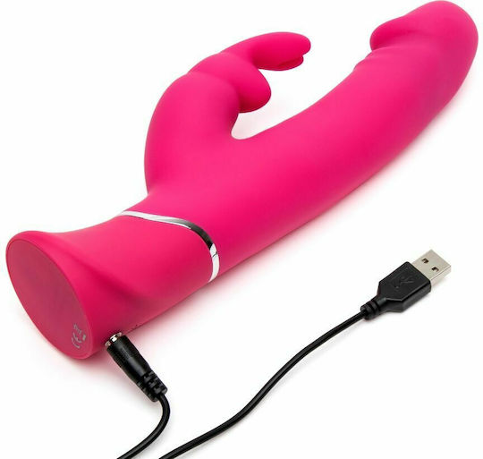 Happy Rabbit Dual Density Vibrator Δονητής Rabbit 25.5cm Pink