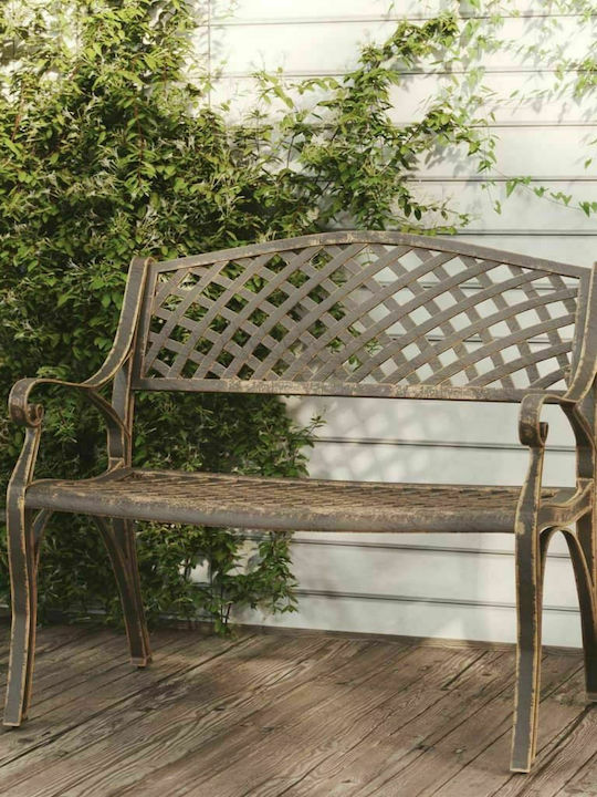 Bench Outdoor Metal Brown 102x50x83cm Bench Outdoor Metal Brown 102x50x83cm