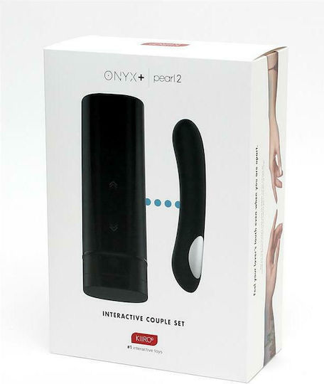 Kiiroo Onyx+ & Pearl2 Interactive Masturbator & Vibrator Kit Set with Remote Control Black / Black