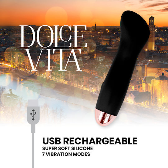 Dolce Vita Rechargeable Vibrator One Вибратор G-Spot 12.5см Черно