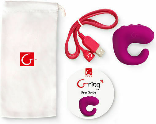Fun Toys Gring XL Mini Δονητής για Ζευγάρια 9cm Sweet Raspberry