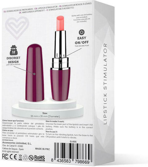 LateToBed Viblips Klitoris Vibrator 9.5cm Purple