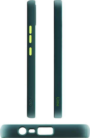 Lime Hardshell Camera Guard Back Cover Plastic / Silicone Green With Yellow Keys (Realme C21Y/C25Y)