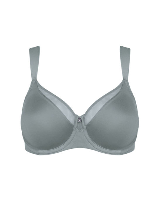 True Shape Sensation Minimizer Minimizer Bra without Padding Underwire Gray