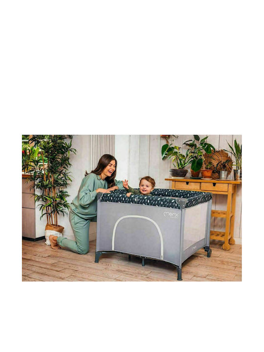 Momi Mamu Park with Mattress Gray 100x100cm