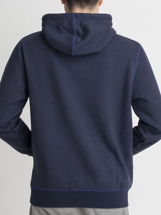 Russell Athletic Men's Sweatshirt with Hood and Pockets Navy