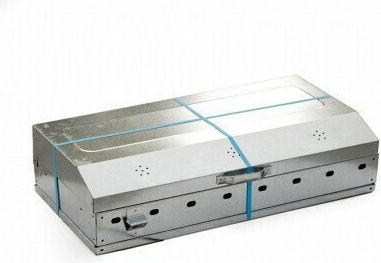 Pitsilos BBQ 550 Galvanized Charcoal Grill with Lid 55cmx40cm