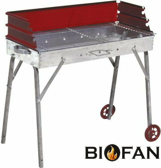 Biofan Galvanizat Grătar cu Cărbuni 80cmx46cm