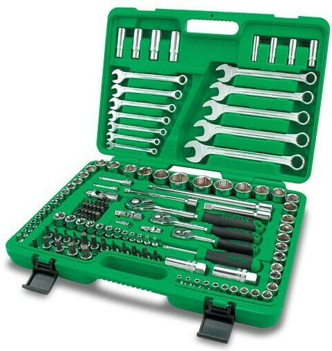 Toptul Ratschen- & Steckschlüssel-Sets 1\2" & 1\4" & 3\8" 130Stück