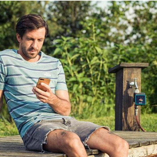 Gardena Προγραμματιστής Ποτίσματος Βρύσης Μπαταρίας Με Ηλεκτροβάνα 1 Εξόδου με Bluetooth
