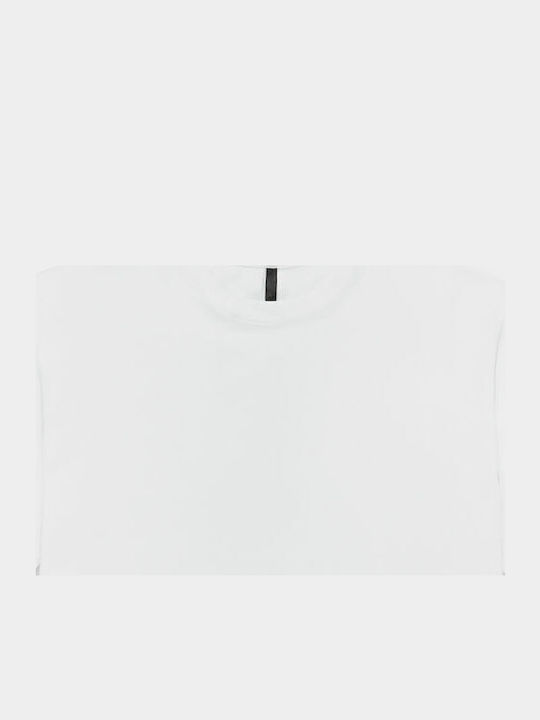 Tana Women's Summer Crop Top Cotton Short Sleeve White