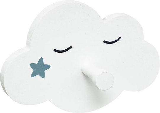 Atmosphera Wooden Kids Wall Hanger with Hooks Sky Colorful 3pcs