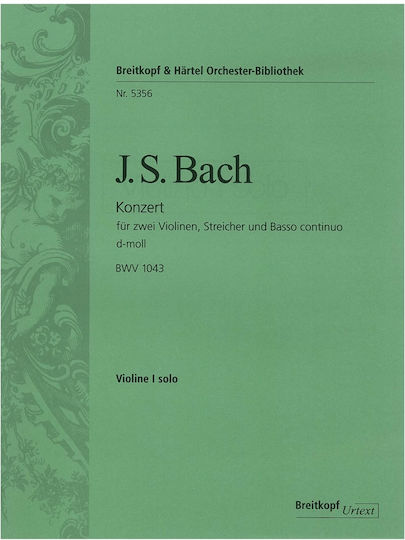 Breitkopf & Hartel Bach - Violin Concerto in D Minor BWV 1043 Παρτιτούρα για Βιολί