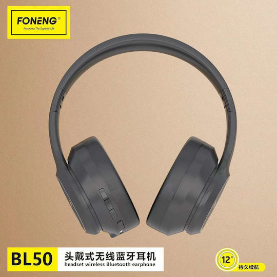 Foneng BL50 Fără fir Bluetooth Over Ear Căști cu 12 ore de Funcționare Negre