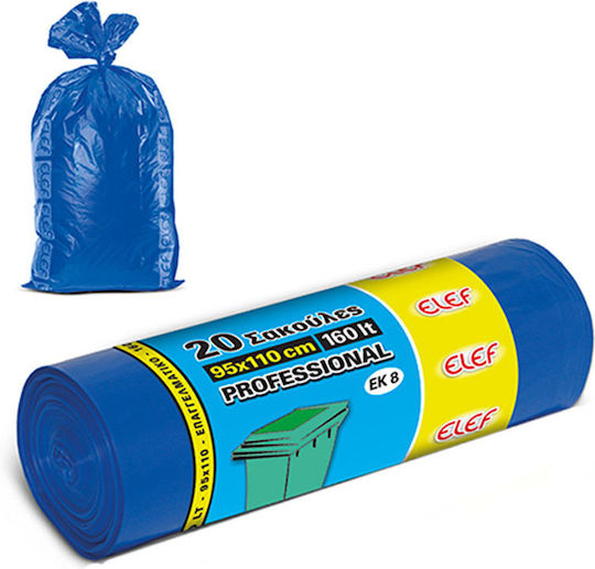 Elef Trash Bags for the Garden Capacity 160lt 95x110cm 20pcs Blue