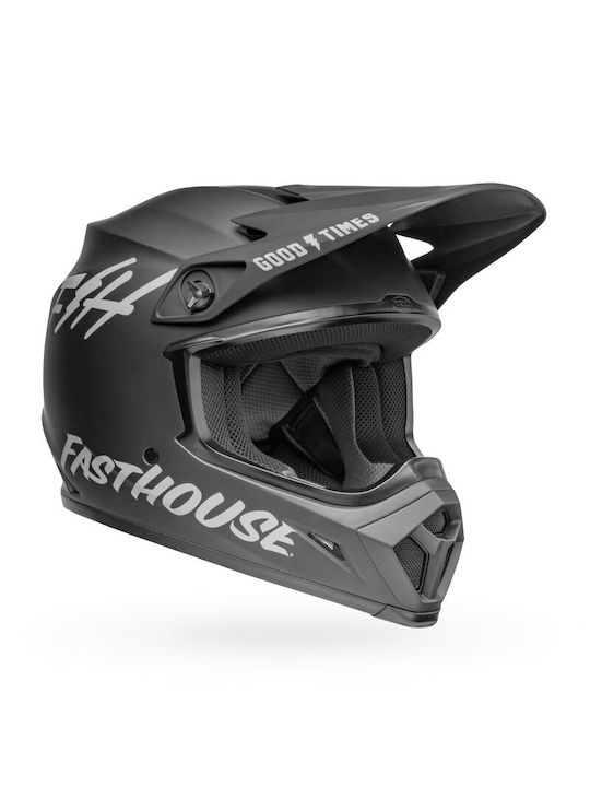 Bell MX 9 Mips Fasthouse Motocross Helmet Black/Grey Mat BEL000KRA270