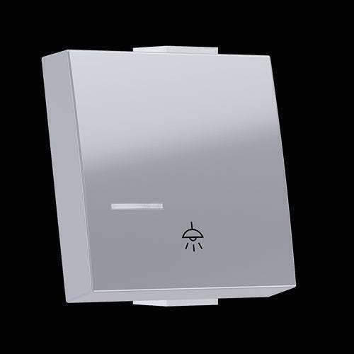 Aca Modys Lichtschalterplatte in Silber Farbe 10101333060