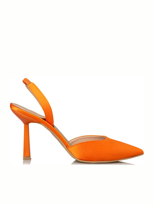 Pumps mit Stiletto-Absatz Orange