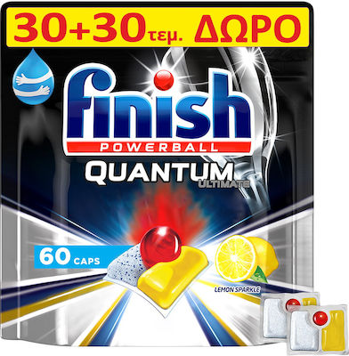 Finish Quantum Ultimate Hülsen/Kapseln Geschirrspülmittel mit Duft Lemon