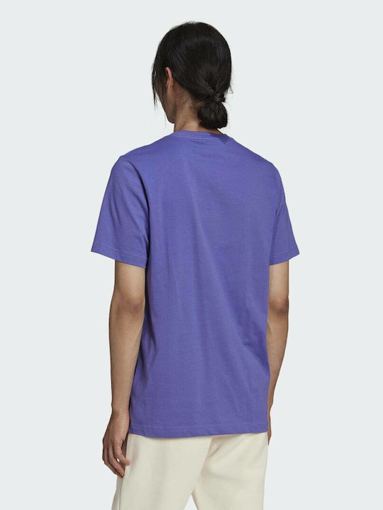 adidas Loungewear Adicolor Essentials Καλοκαιρινή Ανδρική Μπλούζα Πιτζάμας Βαμβακερή Μωβ