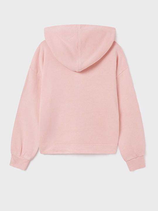 Kids Sweatshirt Cardigan with Hood and Pockets Pink Artless