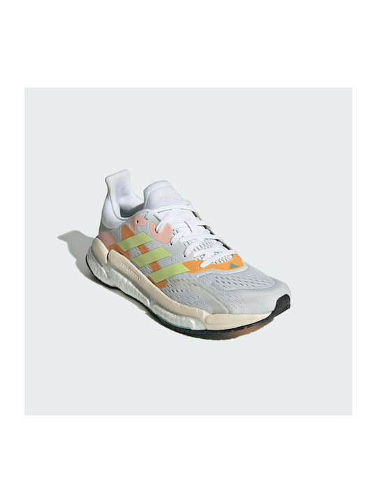 Solarboost 4 Damen Sportschuhe Laufen Cloud White / Pulse Lime / Light Flash Orange