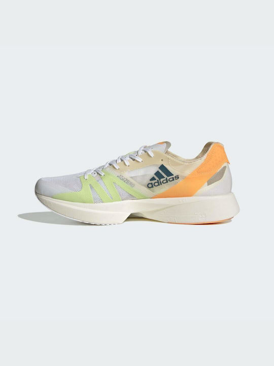 Adidas Adizero Takumi Sen 8 Ανδρικά Αθλητικά Παπούτσια Running Cloud White / Real Teal / Flash Orange