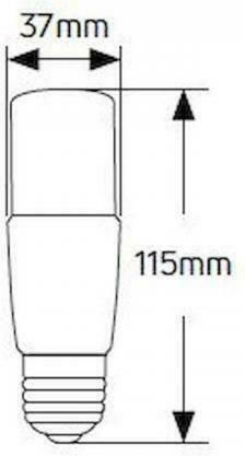 Geyer LED Bulb 9W for Socket E27 and Shape T37 Natural White 810lm