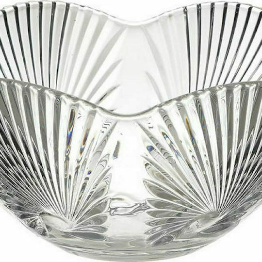 Click Decorative Bowl Glass Transparent 25x25x12cm