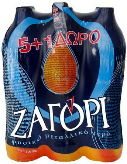 Zagori Plastic Natural Mineral Water 6x1.5lt
