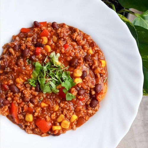 Sunflower Family Biologisch Hackfleisch aus Sonnenblumenkernen mit Chili Con Carne Geschmack 131gr