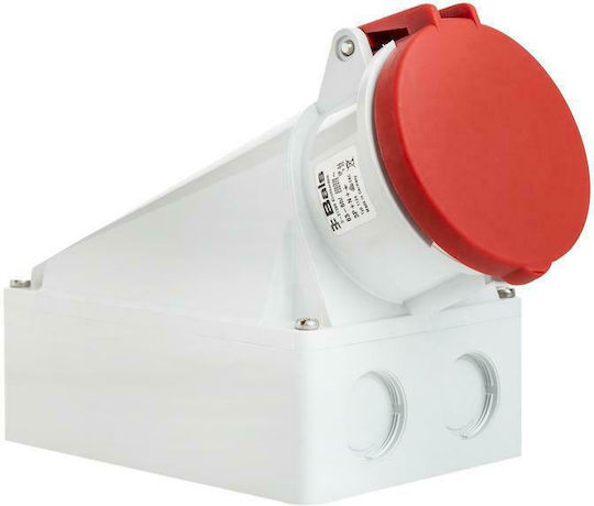 Geyer Жена Индустриален Контакт Захранващ Еднофазен Стенен 5x63A 400V IP44 1124