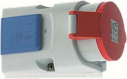 Geyer Female Industrial Socket Wall-mounted Power Supply with Socket 4x32A 400V IP44 1060