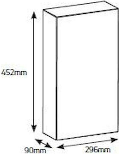 Geyer Elektrischer Sicherungskasten Gemauert, 3 Reihen, 12 Elemente B296xH452xT90mm