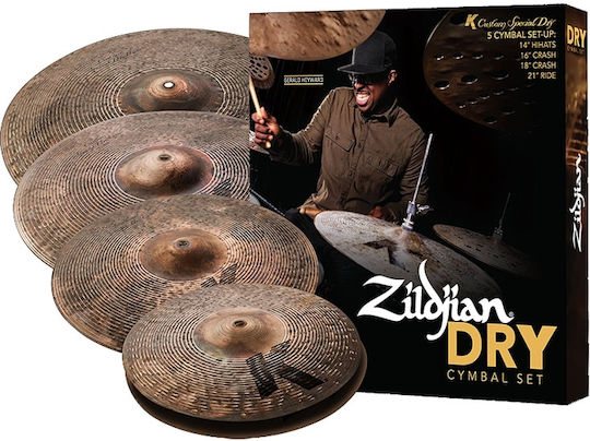 Zildjian Cymbals' Set K Custom Special Dry (14" Hi-Hat, 16" Crash, 18" Crash, 21" Ride)
