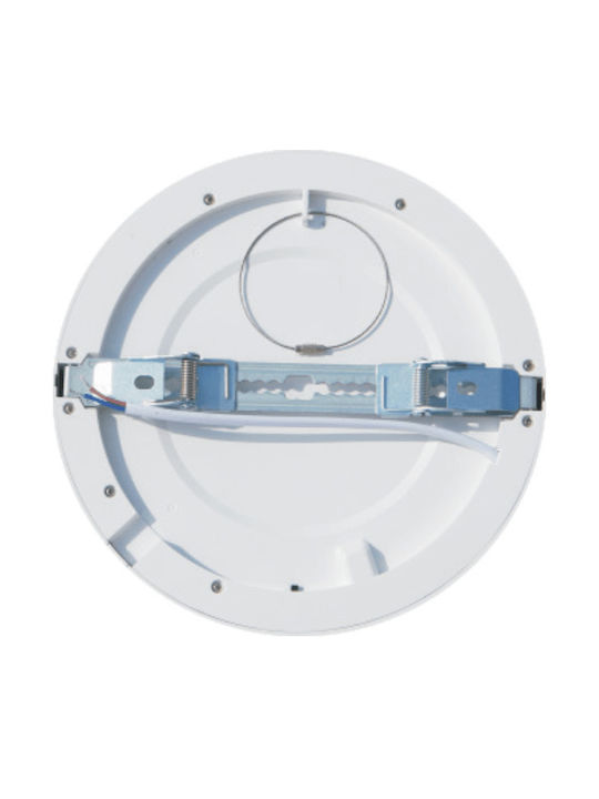 Elvhx Rund Metallisch Einbau Spot mit integriertem LED und Warmweißes Licht Weiß 12.6x12.6cm. 1Stück