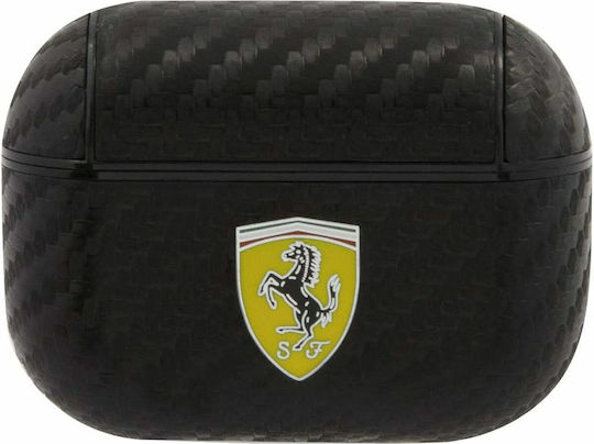 Ferrari Carbon Hülle Kunststoff in Schwarz Farbe für Apple AirPods 3