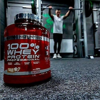 Scitec Nutrition 100% Whey Professional with Added Amino Acids Whey Protein Gluten Free with Flavor Peanut Butter 920gr