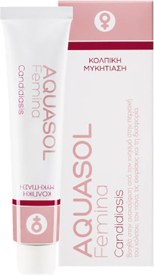 Minerva Pharmaceuticals Aquasol Femina Candidiasis Cream Intimate Area Gel για Μυκητιασική Κολπίτιδα 30ml