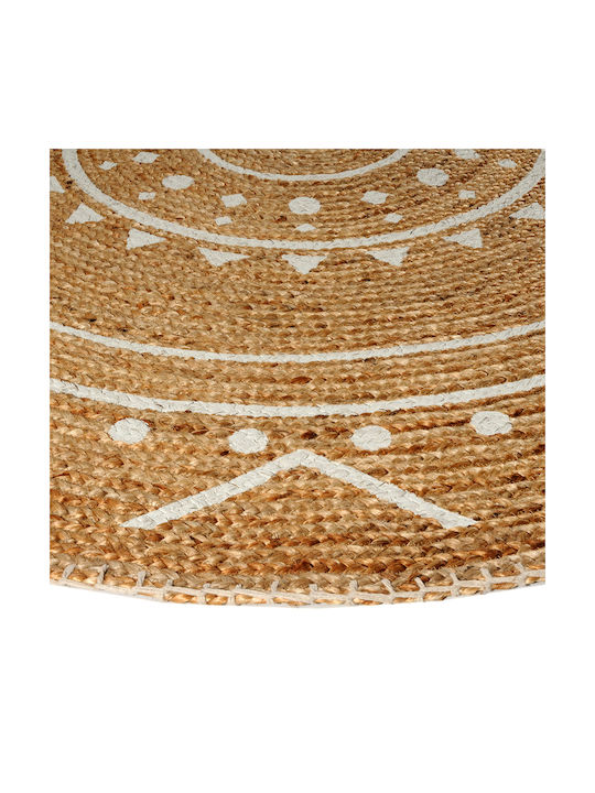 Tzikas Carpets 60735-061 Handmade Rug Round Summer Wicker Pop