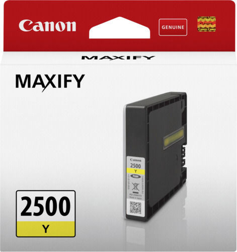 Canon PGI-2500 Оригинален Мастило за мастиленоструен принтер Жълт (9303B001)