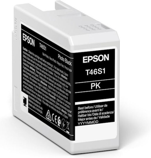 Epson T46S1 UltraChrome Pro 10 Original InkJet Druckerpatrone Foto Schwarz (C13T46S100)