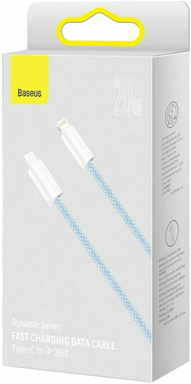 Baseus Dynamic Braided USB-C to Lightning Cable 20W Blue 2m (CALD000103)
