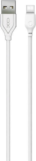 XO NB103 USB 2.0 Cable USB-C male - USB-A Λευκό 2m 16.005.0072
