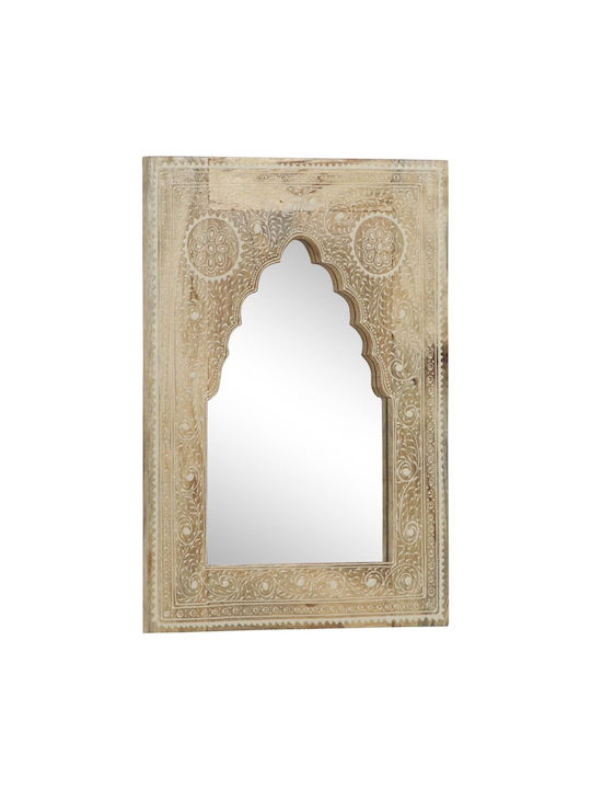 vidaXL Wall Mirror with Mango wood Wooden Frame 55x40cm 1pcs