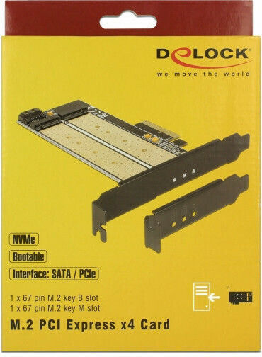 DeLock Κарта PCIe в 2 порта M.2