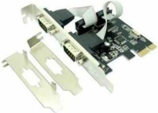 Approx Placă PCIe Cu 2 Porturi RS232 DB9 Serial