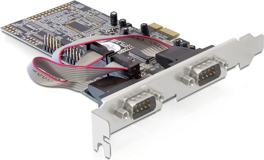 DeLock Κάρτα PCIe σε 4 θύρες RS232 DB9 Serial